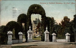 Entrance to Oakland Cemetery Postcard