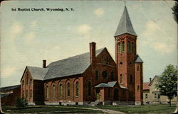 1st Baptist Church Wyoming, NY Postcard Postcard