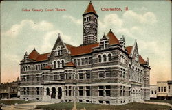 Coles County Court House Charleston, IL Postcard Postcard