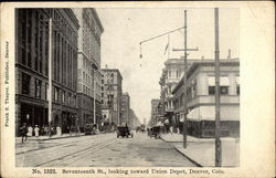 Seventeenth Street, looking toward Union Depot Postcard
