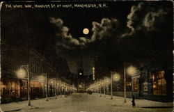 The White Way, Hanover St. at Night Postcard
