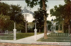 Entrance to State Normal School Grounds Valley City, ND Postcard Postcard