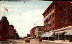 16th Street Looking West Cheyenne, WY Postcard Postcard