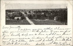 View of Town from Tower, City Hill Postcard