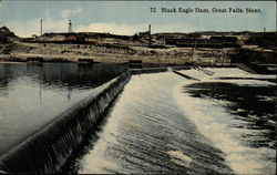 Black Eagle Dam Great Falls, MT Postcard Postcard