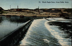 Black Eagle Dam Great Falls, MT Postcard Postcard