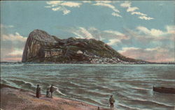Gibraltar Rock From Northwest Spain Postcard Postcard