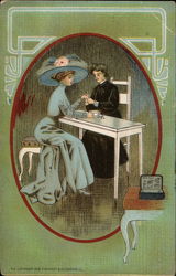 Woman getting Manicure Postcard