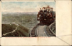 Car on Circular Bridge, Alpine Section, Mount Lowe R.R Postcard
