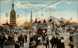 Luna Park Coney Island, NY Postcard Postcard