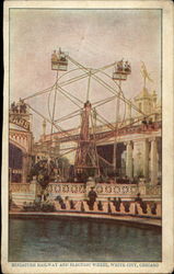Miniature Railway and Electric Wheel, White City Postcard