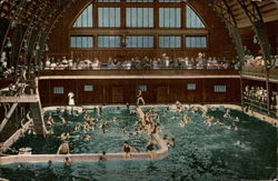 Interior of Natatorium Postcard