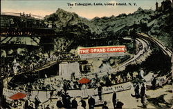 The Toboggan, Luna, Coney Island, N.Y Postcard