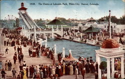 The Chutes at Lakeside Park, White City Postcard
