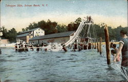 Toboggan Slide Sylvan Beach, NY Postcard Postcard