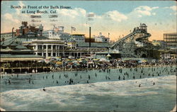 Beach in front of the Bath House Postcard