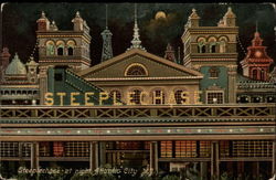 Steeplechase at night Postcard