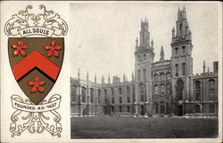 All Souls College Oxford, England Oxfordshire Postcard Postcard