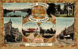 Best Wishes from Canada Postcard
