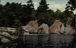 Rocks near Burleigh Falls Postcard