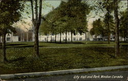 City Hall and Park Postcard