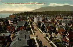 The West End Looking Down Comox Street Postcard