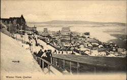Winter View, Quebec Canada Postcard Postcard