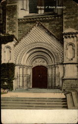 Doorway of Toronto University Postcard