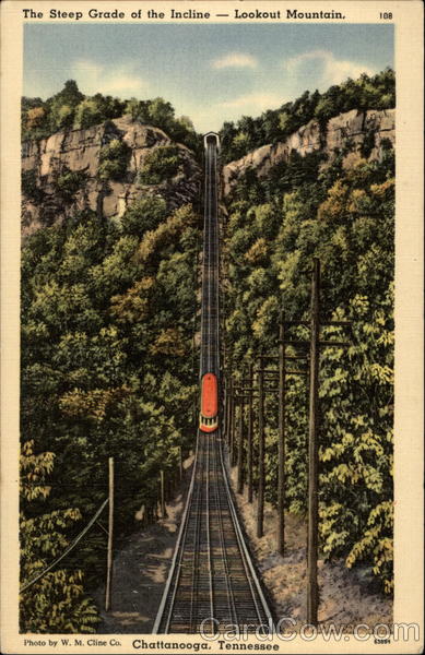 The Steep Grade of the Incline - Lookout Mountain Chattanooga Tennessee