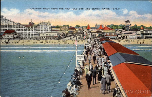 Looking West from the Pier Old Orchard Beach Maine