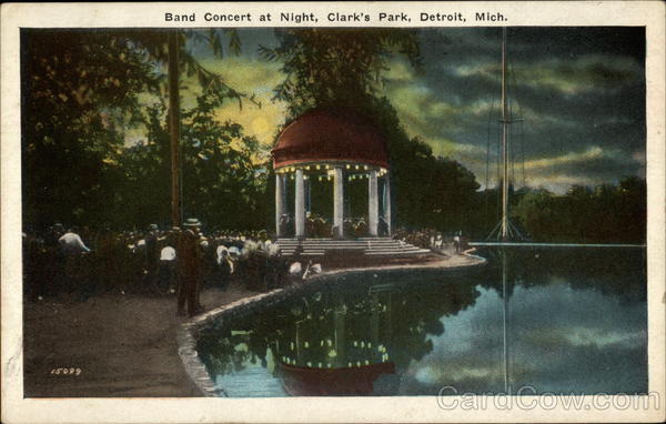 Band Concert at Night, Clark's Park Detroit Michigan