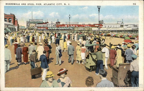 Boardwalk and Steel Pier Atlantic City New Jersey