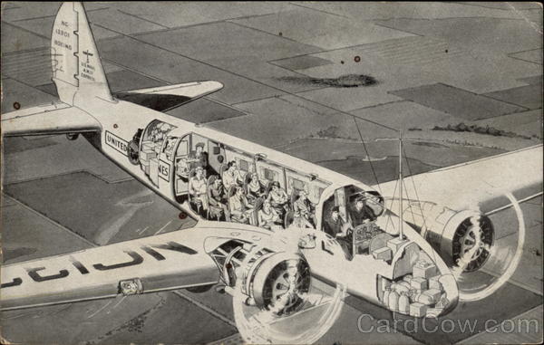 United Airlines Plane Cut-Away Diagram Aircraft