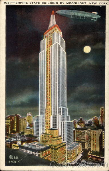 Empire State Building by Moonlight New York