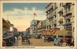 Virginia Street Looking North Postcard