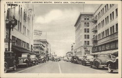 Main Street Looking South Santa Ana, CA Postcard Postcard