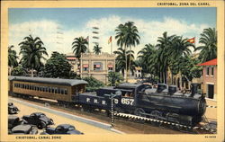 Cristobal, Canal Zone Panama Trains, Railroad Postcard Postcard