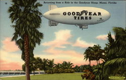 Returning from a Ride in the Goodyear Blimp Postcard