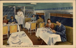 Dining Car of the Santa Fe's El Capitan Postcard