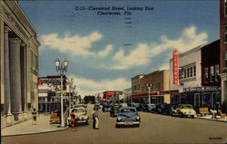 Cleveland Street Looking East Clearwater, FL Postcard Postcard