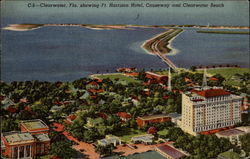 Ft. Harrison Hotel, Causeway and Clearwater Beach Postcard