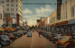 Clematis Street West Palm Beach, FL Postcard Postcard