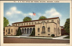 U.S. Post Office and Federal Building Marianna, FL Postcard Postcard