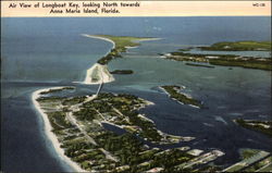 Air View of Longboat Key, Looking North Towards Anna Maria Island Postcard