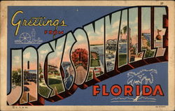 Greetings from Jacksonville Florida Postcard