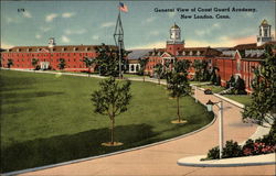 General View of Coast Guard Academy New London, CT Postcard Postcard