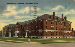 Enlisted Men's Barracks Fort Devens, MA Postcard Postcard