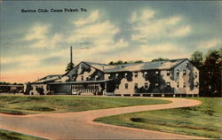 Service Club Camp Pickett, VA Postcard Postcard