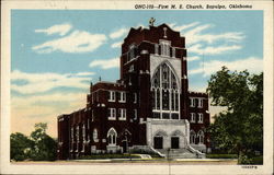 First M. E. Church Sapulpa, OK Postcard Postcard