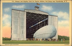 Hangar and Rigging Crew for Captive Balloon Postcard